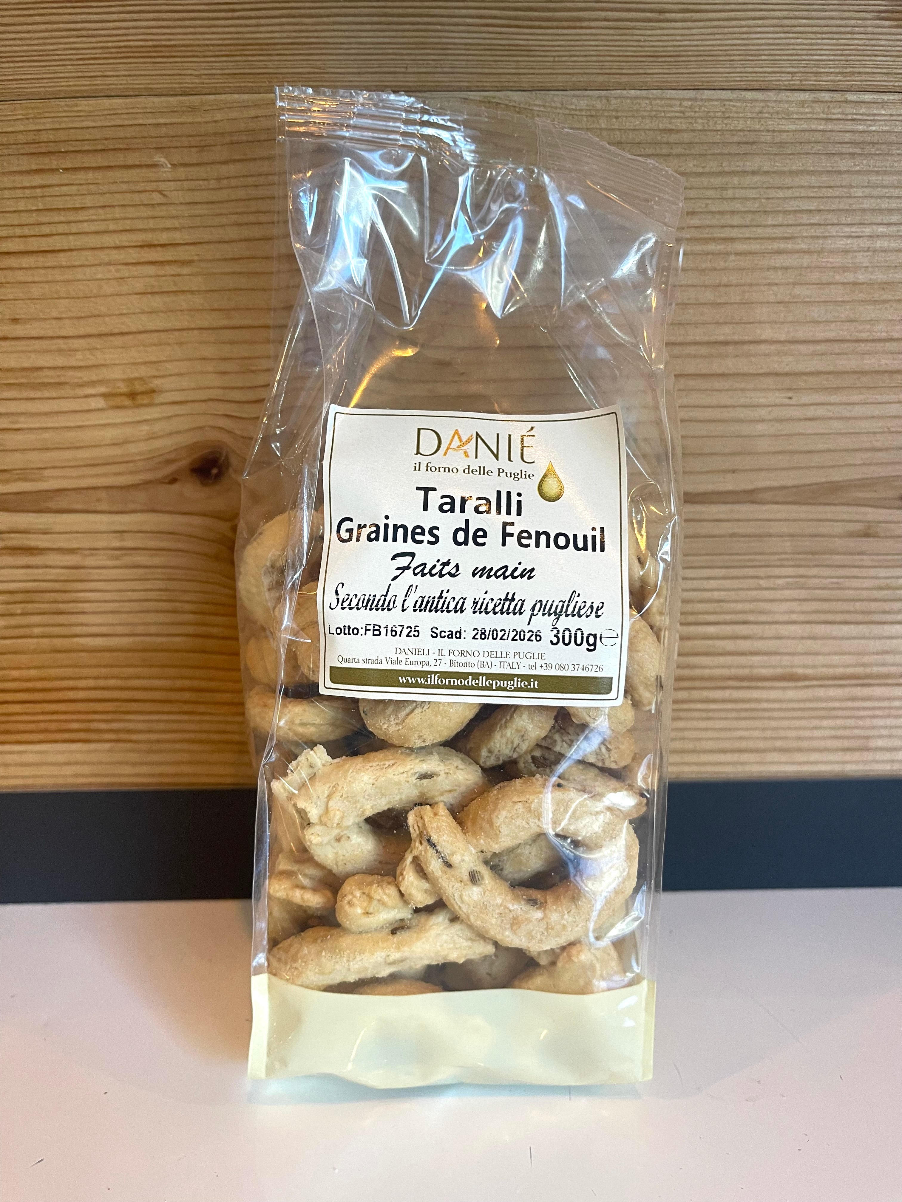 Taralli aux graines de fenouil Danié 300g