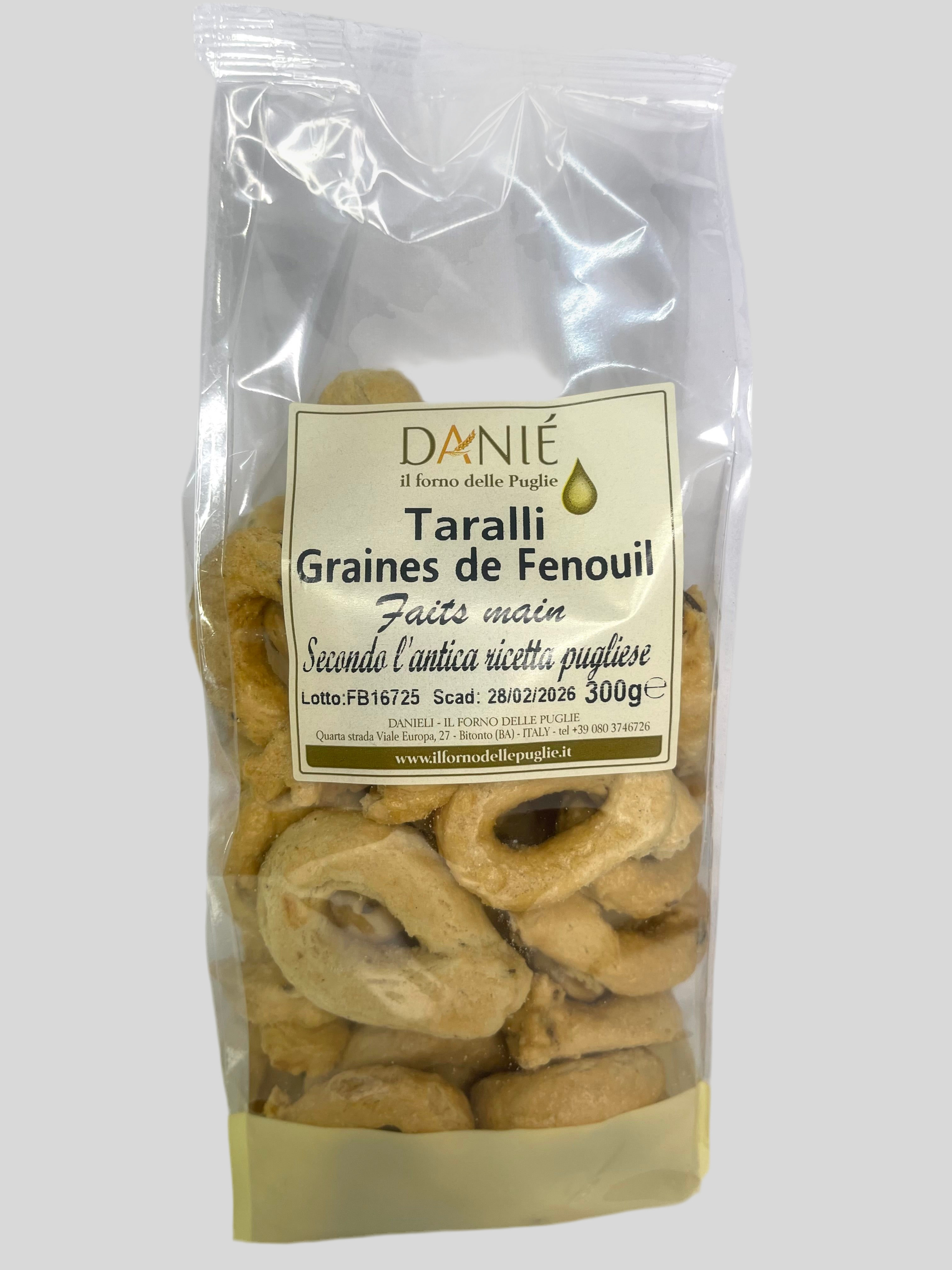 Taralli aux graines de fenouil Danié 300g