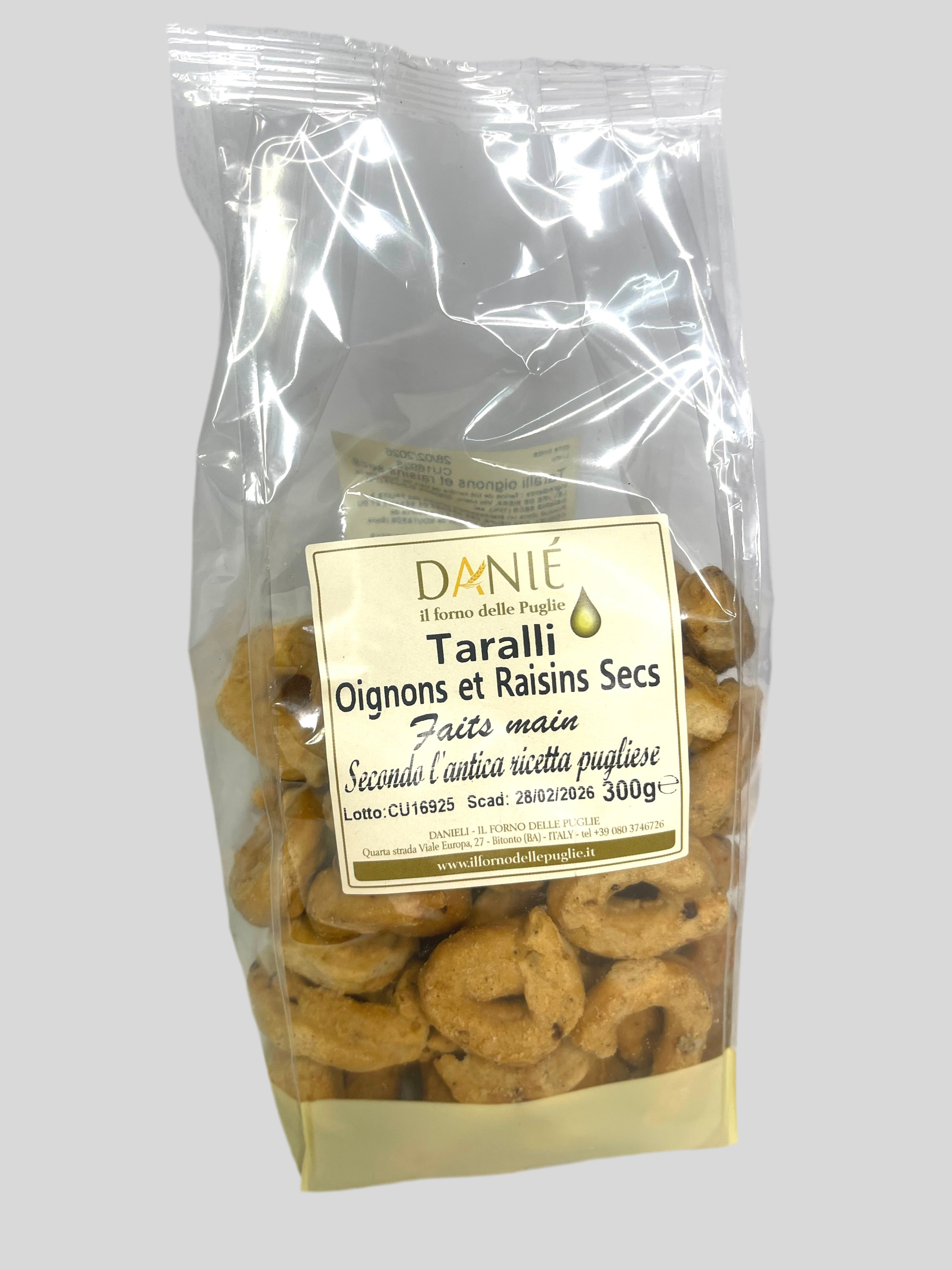 Taralli aux oignons et raisins secs – Danié – 300g