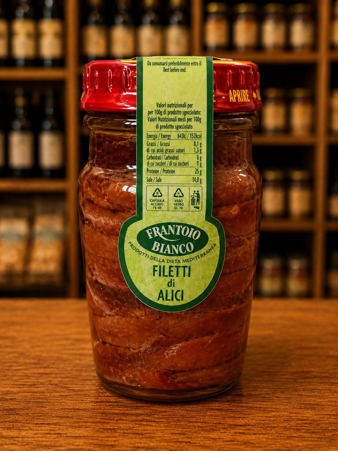 Filets d’anchois, Frantoio Bianco