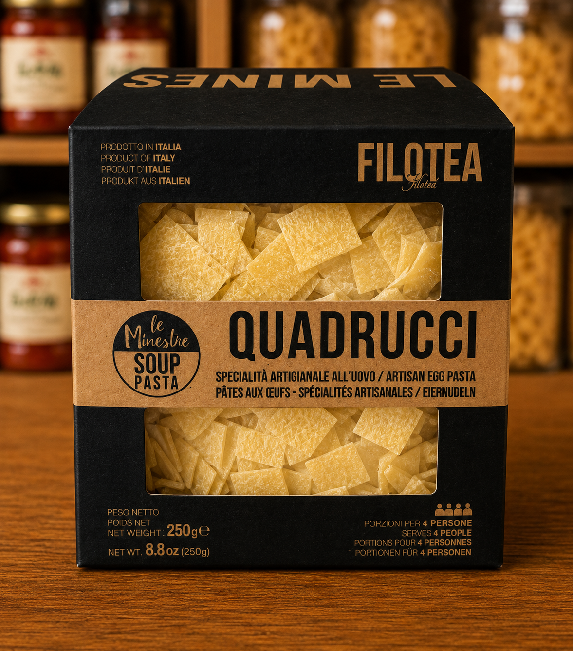 Quadrucci aux oeufs, Filotea