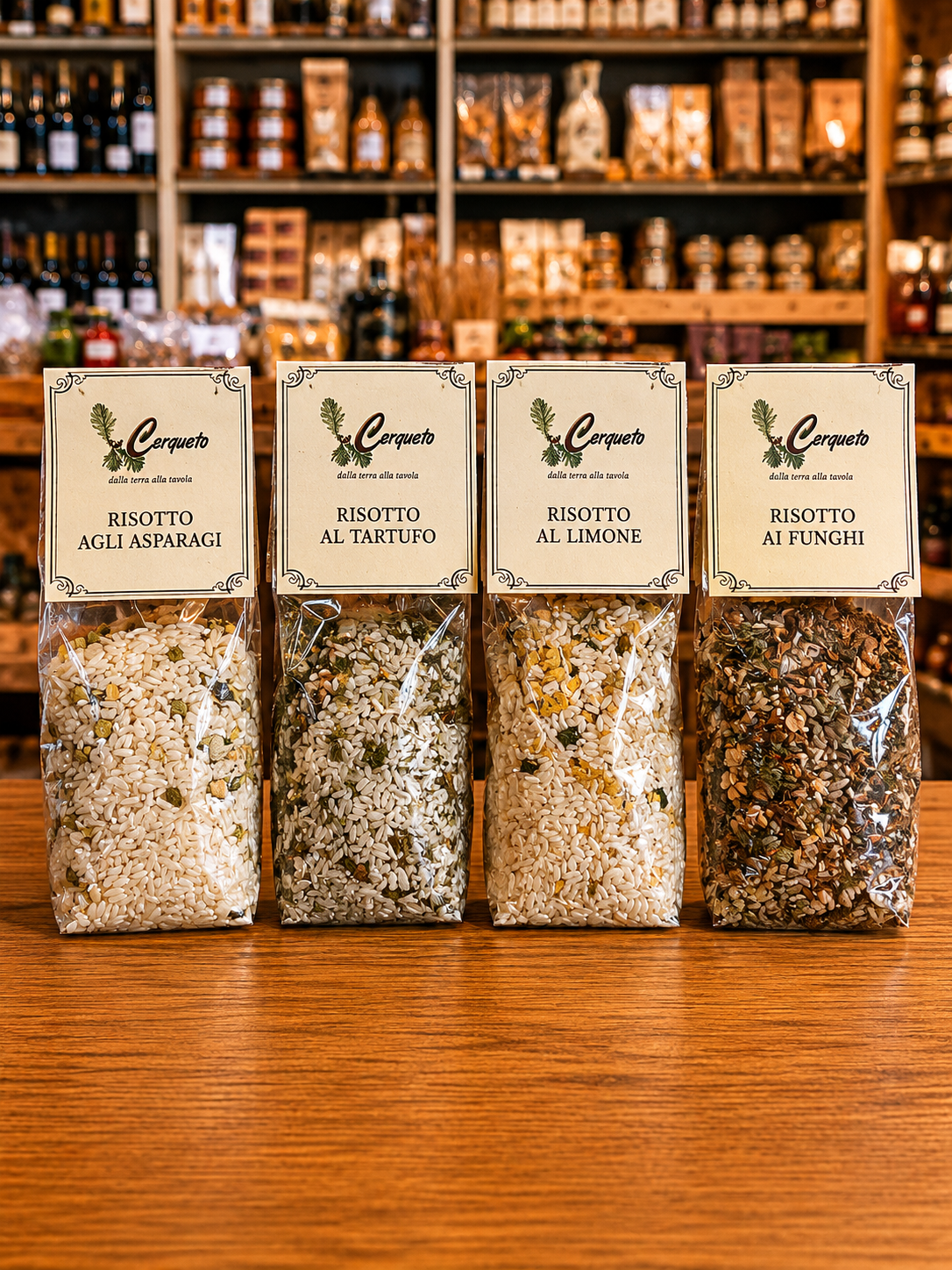 Lot de 4 Risottos Artisanaux, Cerqueto