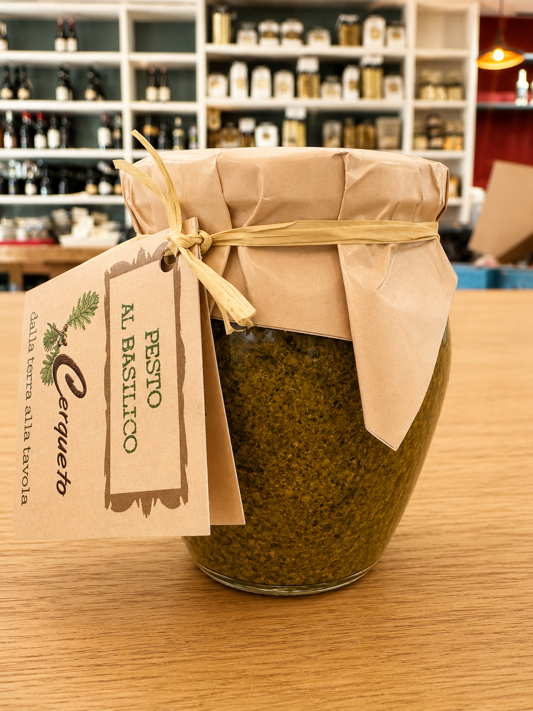Pesto de basilic et aubergines, Cerqueto, 180g