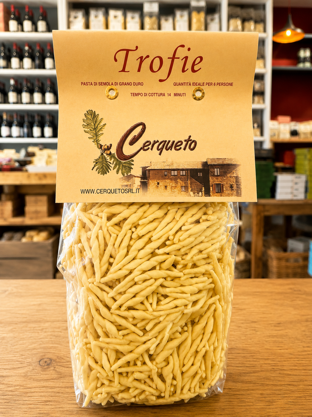 Trofie Artisanales au blé dur, Cerqueto, 500g