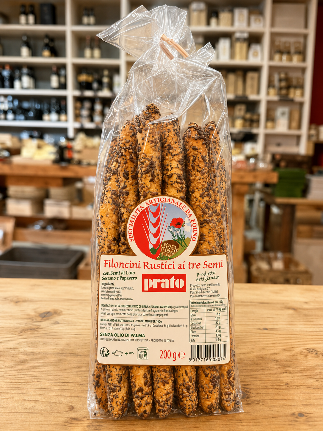 Gressins aux trois graines, Prato, 200 g