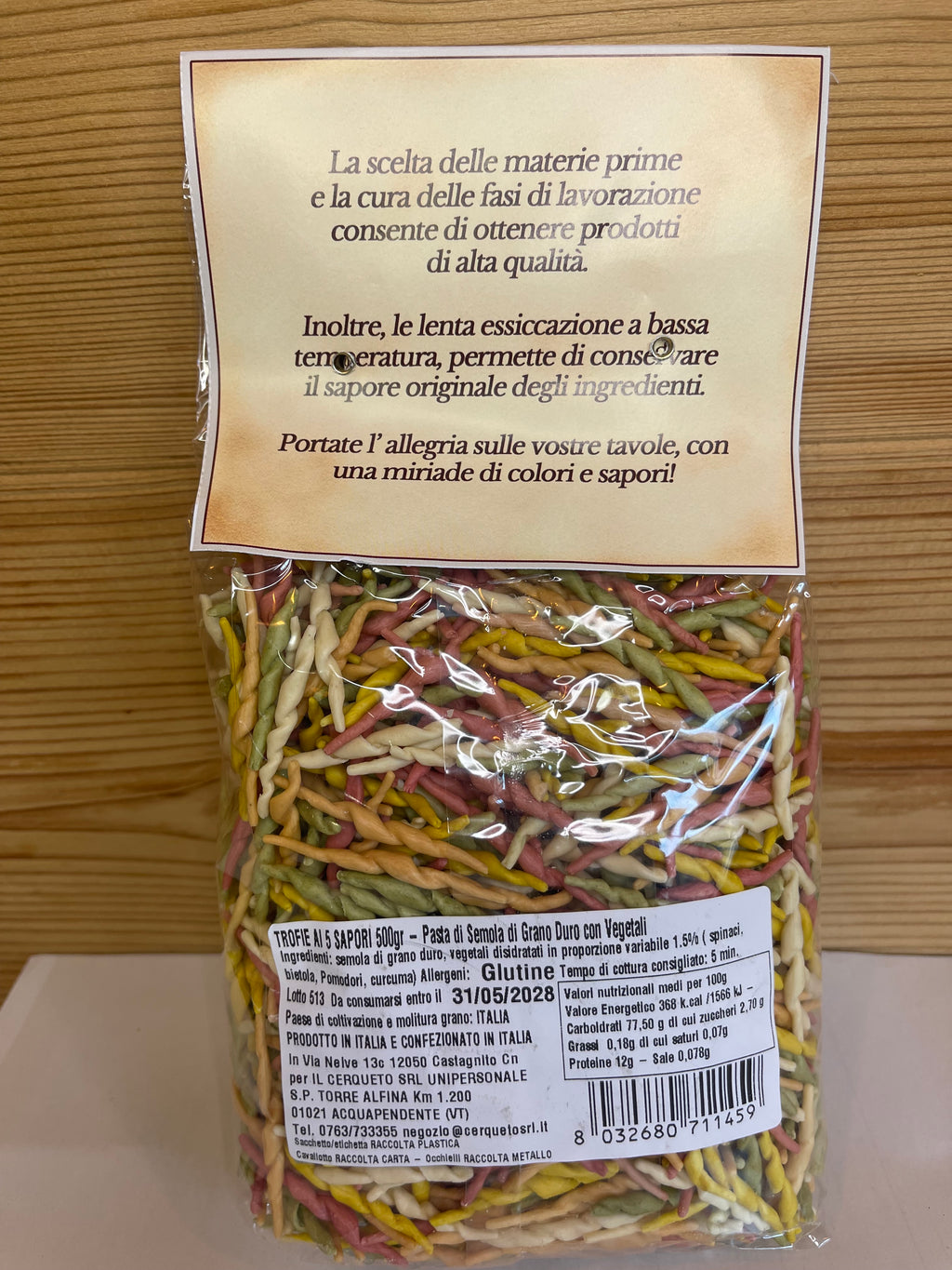 Trofie aux 5 saveurs, Cerqueto